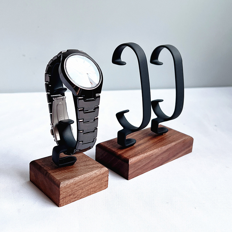 Jewelry And Watches Inc - Деревянная C-образная подставка для часов, органайзер